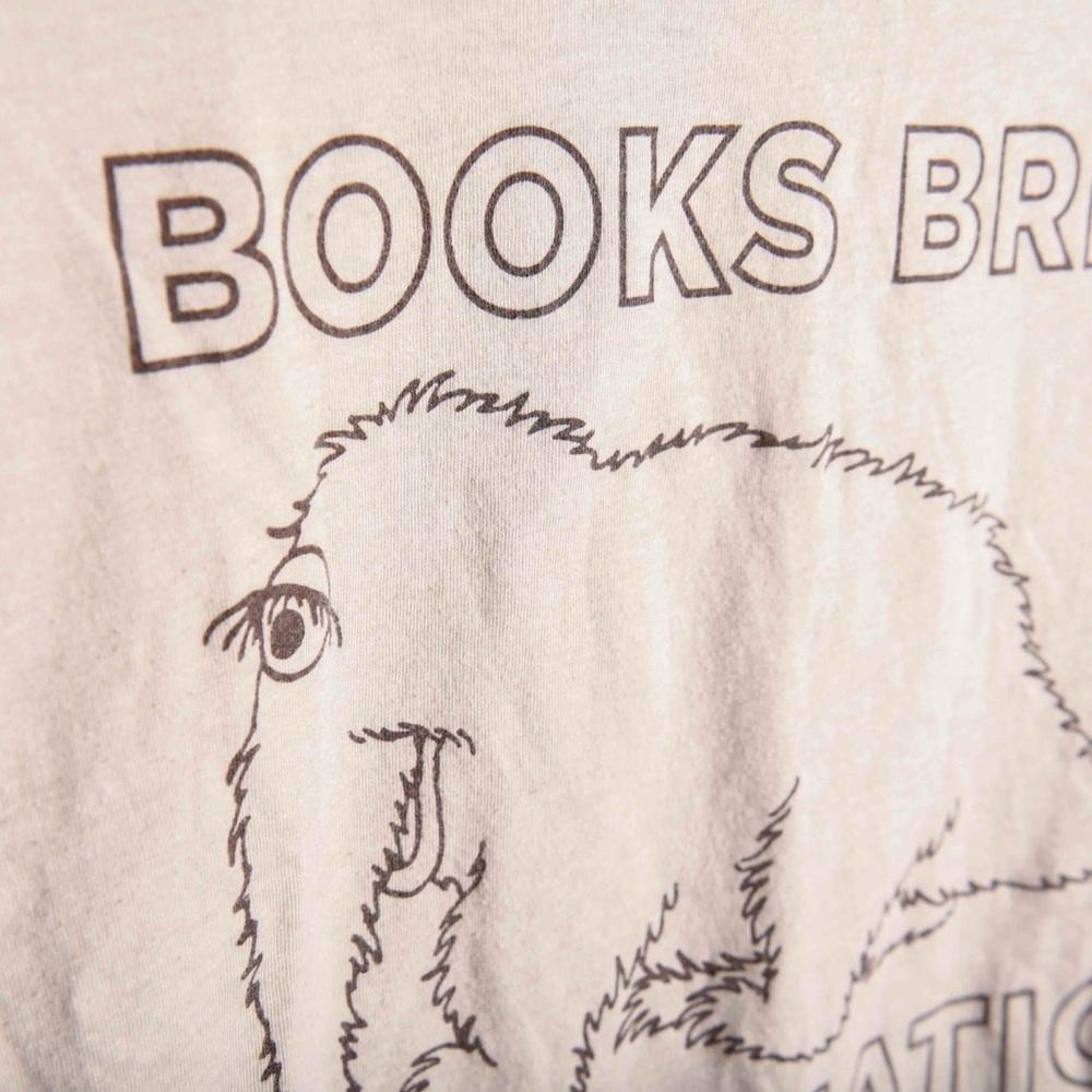 Out of Print Snuffalupugus "Books bring imagination to life" v-neck tee 2xl - Picture 2 of 4